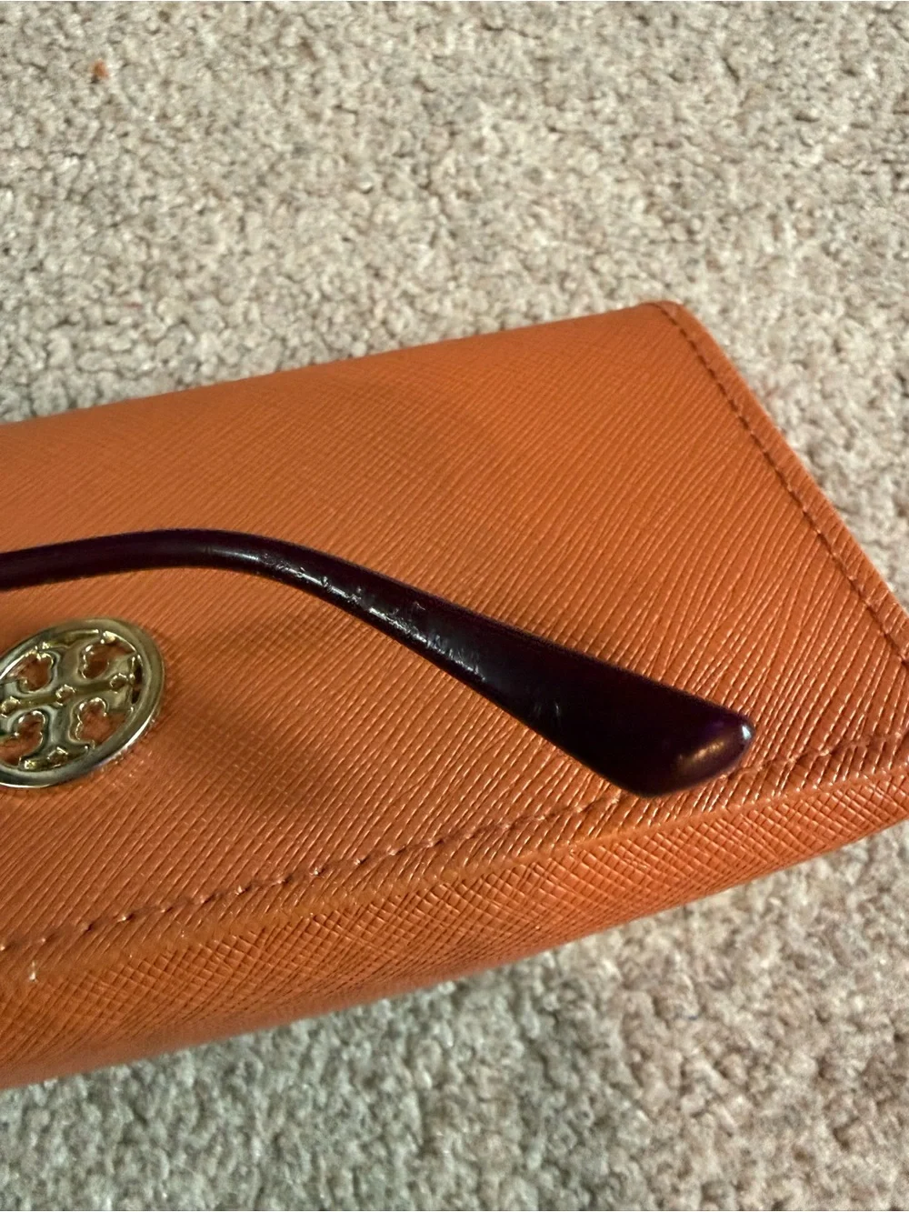 Tory Burch Oversized Tortoiseshell Sunglasses with Case